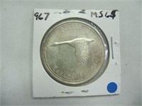 DBL DATES FLYING GOOSE $1 COIN