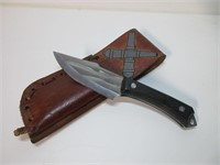 Fixed Blade Knife w/ Leather Sheath