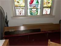 Church pew in back of building 13‘6" wide or 162