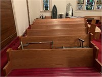 Church pew 7’1" wide or 85 inches wide first pew