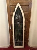 Stain glass Window Framed: 76 inch x 20 inch