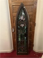 Stain glass Window Framed: 76 inch x 20 inch