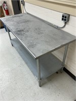Stainless steel work table 72" x 30" x 35" tall