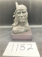 Kim Bernard Indian Bust Sculpture-7" Tall