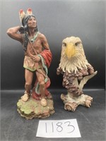 Eagle and Native American Resin?  Statue