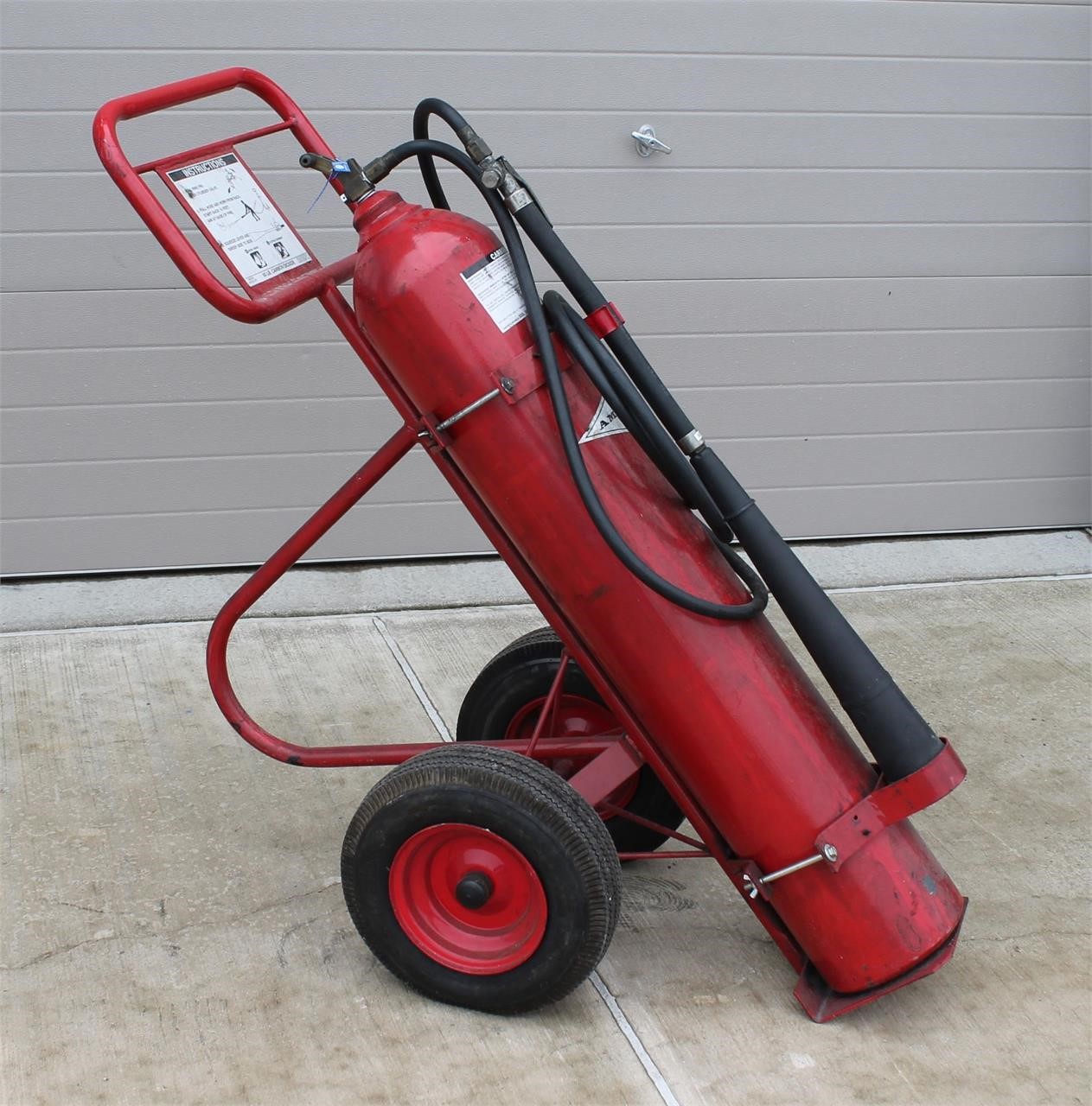 Amerex Carbon Dioxide Cylinder on Cart