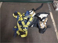 Safety harness and two nail pouches