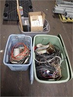 3 totes Miscellaneous electrical wiring and