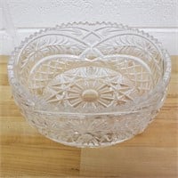 Beautiful Anna Hutte 3 Footed Crystal Bowl