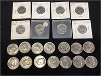 $9 FACE VALUE KENNEDY HALVES & WASHINGTON QUARTERS