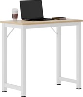 ADJUSTABLE OFFICE COMPUTER DESK MAPLE WHITE