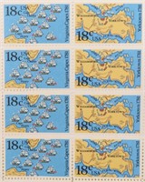 1981 BATTLE OF VIRGINIA CAPES 18C STAMP SHEET