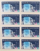 1984 HEALTH RESEARCH 20C STAMPS FULL SHEET USA