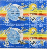 1981 BENEFITING MANKIND SPACE SHUTTLE 18C STAMPS