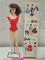 Vintage Barbie Doll with Box & Stand