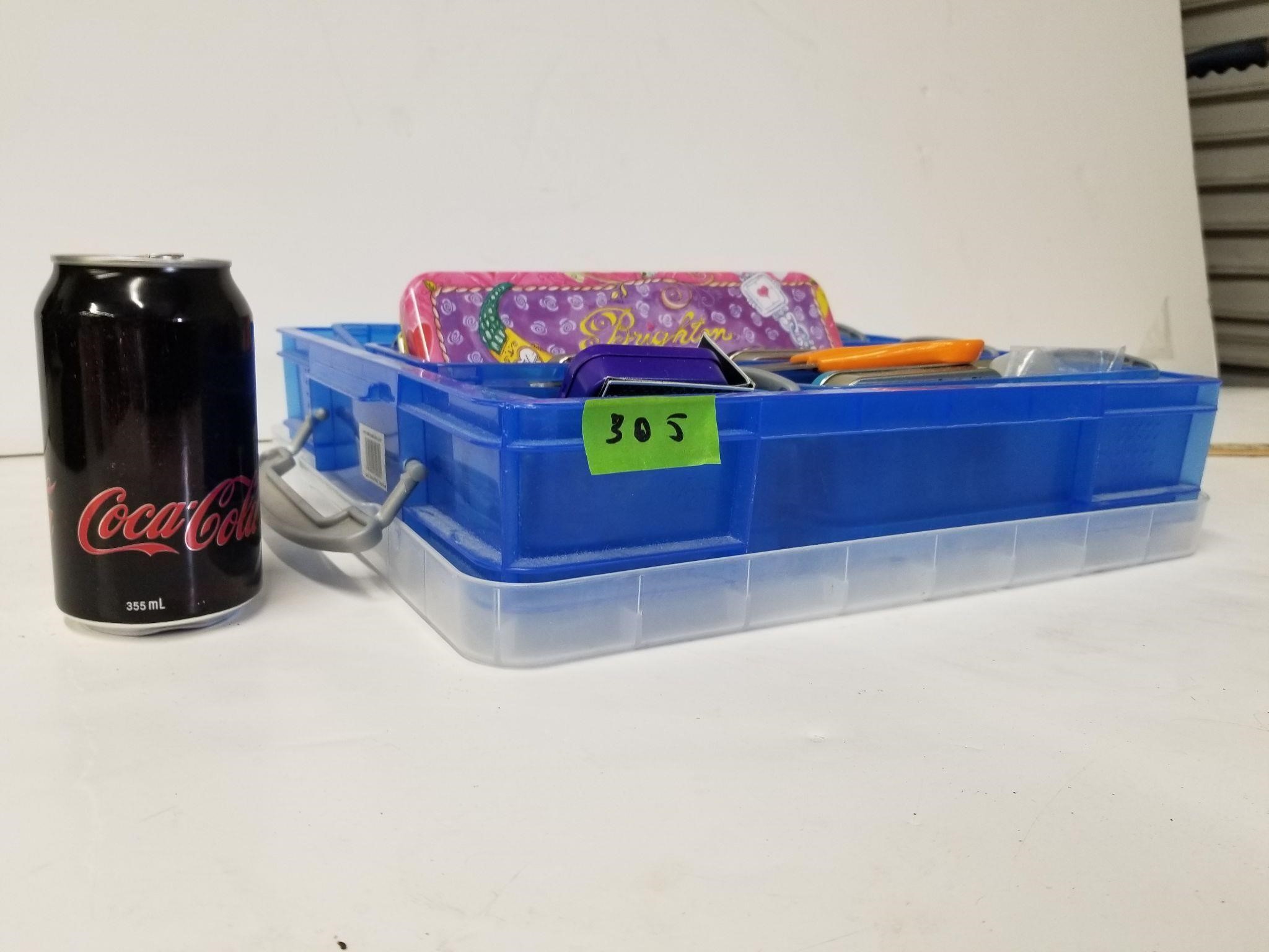 Assorted Crafting Supplies With Case