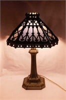 Loevsky & Loevsky WMC table lamp w/ 8 panel slag
