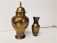 Brass Urn and Vase