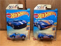 Two  hot wheels cars