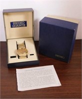 Seiko quartz day date men's watch in orig box