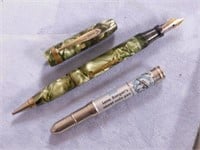 Vintage Epenco marbled green fountain pen /