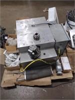 Pallet of miscellaneous equipment components