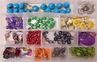 Plano storage box w/ 13 colorful necklaces