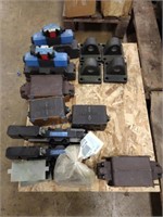 Pallet of assorted equipment components