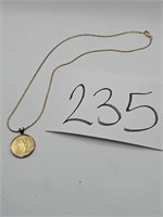 2003 Bale marked 925 HC  & Gold Toned Necklace