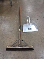 Quickie job site contractor push broom and