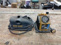 Two electric drill sharpeners