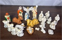 Multiple Nativity Pieces and Angels