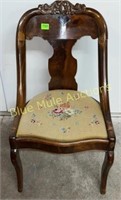 Needlepoint side chair-32"tall