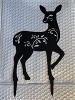Deer Garden Silhouette Metal Stake