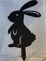 Bunny Rabbit Metal Garden Silhouette Stake
