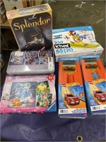 1 LOT (2) ASST DISNEY PUZZLES, SPLENDOR GAME, AND