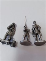 Lot of Various Pewter Like Figures