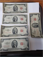 Lot of Five 1953  Red Seal Certificate Two D