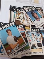 1986 Yankee Yeam Set of Collector Cards- Missing