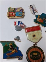 Lot of Variois Pins w/ Adv. - Lions Club and More