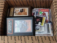 UNSEARCHED BOX OF SPORTS CARDS WITH TWO CUSTOM...