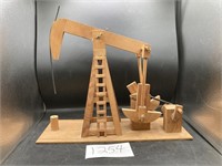 Wooden Hand Made Pump Jack 19x15