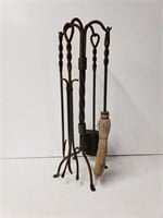 Vintage Fireplace Tools and Stand