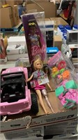 1 Lot asst… Kids Toys* Pink Toy Jeep, 2 Barbies,