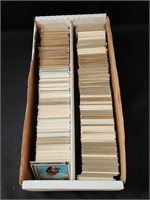 BOX OF VINTAGE SPORTS CARDS WITH PRIMARILY...