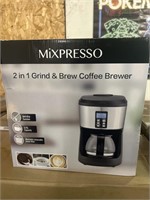1 LOT OF (1) MIXPRESSO 2 IN 1 GRIND AND BREW