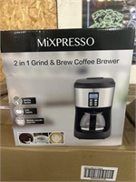 1 LOT OF (1) MIXPRESSO 2 IN 1 GRIND AND BREW