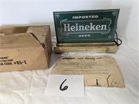 Heinken Beer  - New Old Stock Cash Register Sign