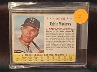 1963 POST EDDIE MATTHEWS VINTAGE MLB BASEBALL CARD