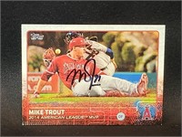 AUTOGRAPHED MIKE TROUT TOPPS MLB BASEBALL CARD
